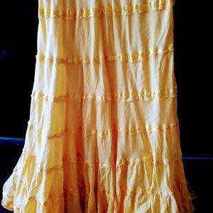 Yellow Maxi Skirt. One size